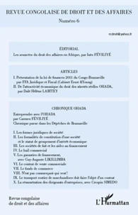 Revue congolaise de droit et des affaires N° 6, Avril-Mai-Juin 2011