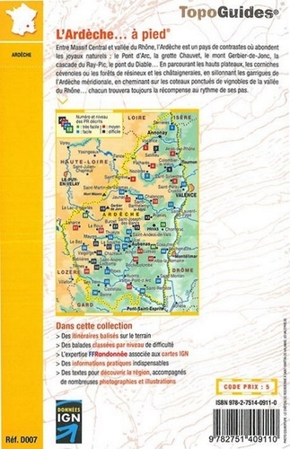 L'Ardèche... à pied. 46 promenades & randonnées 6e édition