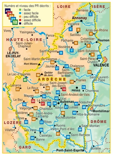 L'Ardèche... à pied. 46 circuits dont 11 adaptés à la marche nordique 8e édition