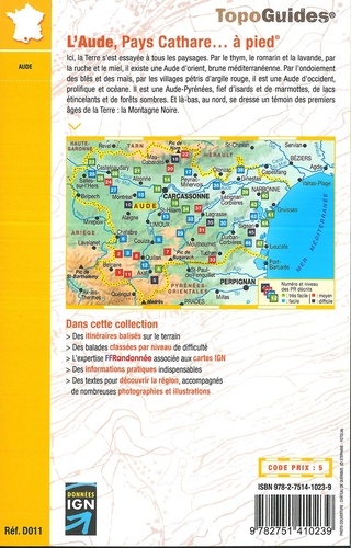 L'Aude, Pays Cathare... à pied. 47 promenades & randonnées