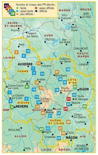 La Bourgogne... à pied. 38 promenades & randonnées