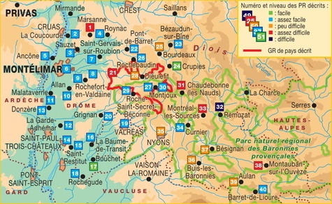 La Drôme provençale... à pied. 40 circuits dont 12 adaptés à la marche nordique