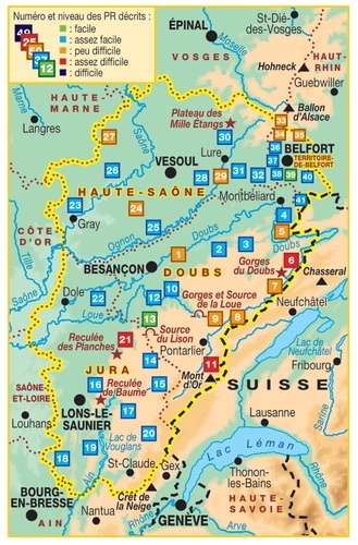 La Franche-Comté... à pied. 41 promenades & randonnées