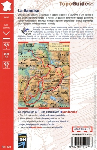 La Vanoise. Grandes traversée des Alpers. Parc naturel de la Vanoise. Plus de 15 jours de randonnée  Edition 2020