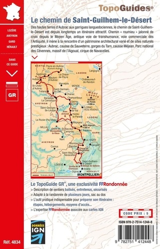 Le chemin de Saint-Guilhem-le-Désert. Lozère, Aveyron, Gard, Hérault 6e édition