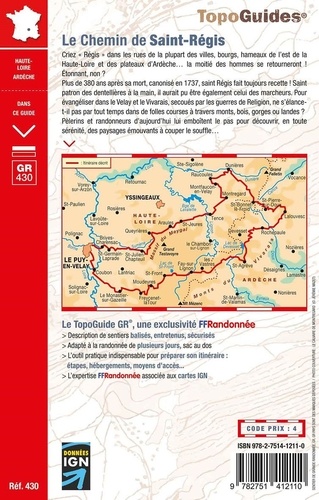 Le chemin de Saint-Régis. Entre Velay et Vivarais 3e édition