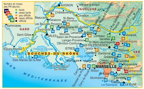 Les Bouches-du-Rhônes... à pied. 42 promenades et randonnées 6e édition