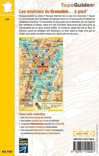 Les environs de Grenoble à pied. 34 promenades et randonnées 4e édition - Occasion