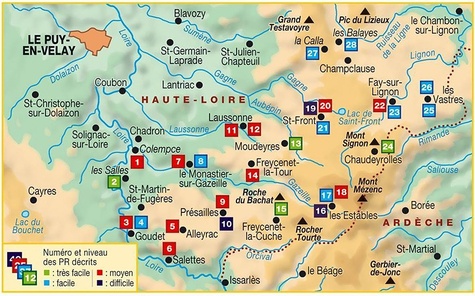 Mézenc, Meygal et haute vallée de la Loire... à pied. 39 promenades & randonnées