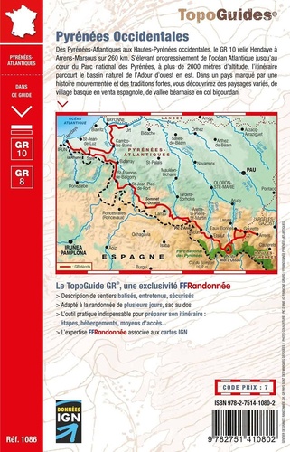 Pyrénées Occidentales. Traversée des Pyrénées Pays Basque-Béarn. Plus de 20 jours de randonnée 12e édition