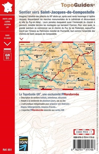 Sentier vers Saint-Jacques-de-Compostelle via Le Puy 10e édition