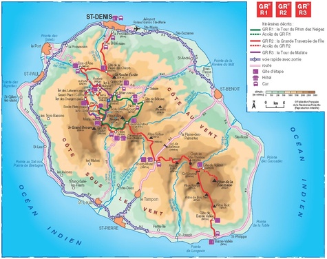 Tours et traversée de l'île de la Réunion