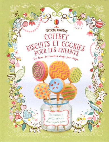 Fiona Patchett et Abigail Wheatley - Coffret biscuits et cookies pour les enfants - Un livre de recettes avec un rouleau à pâtisserie et des emportes-pièces.