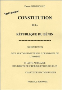 Firmin Médénouvo - Constitution de la République du Bénin.