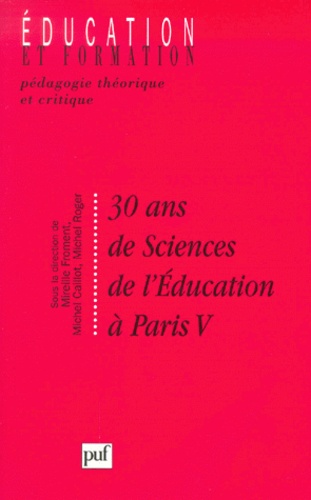 30 ans de sciences de l'éducation à Paris V