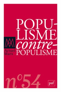 Monique Labrune - Actuel Marx N° 54, deuxième semestre 2013 : Populisme/Contre-populisme.