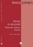 Pierre-Marie Morel - ATOME ET NECESSITE. - Démocratie, Epicure, Lucrèce.