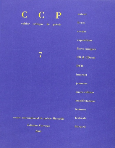  Farrago - Cahier critique de poésie N° 7/2004/2 : .