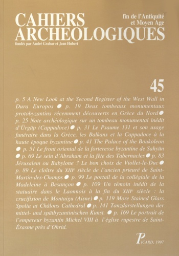 Jannic Durand - Cahiers archéologiques N° 45 : .