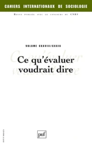 Ce qu'évaluer voudrait dire
