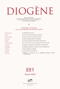 Tingyang Zhao et Jiwei Ci - Diogène N° 221, Janvier 2008 : Tendances actuelles de la philosophie politique en Chine.