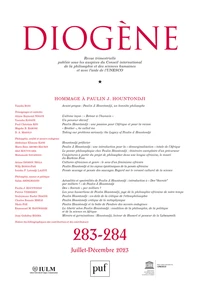 Diogène N° 283-284
