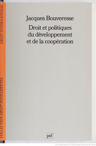Droit et politiques du développement et de la coopération