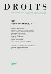 Frédéric Mériot - Droits N° 58/2014 : Sécularisation(s) - Tome 1.