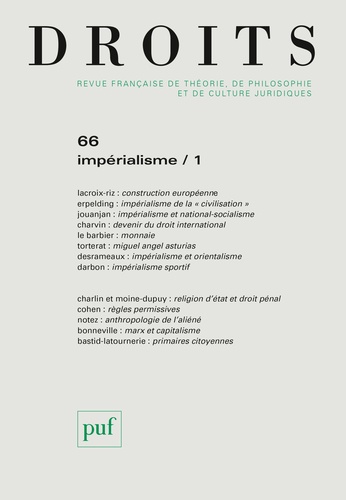 Droits N° 66/2017 Impérialisme. Volume 1