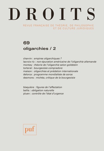 Frédéric Mériot - Droits N° 69/2019 : Oligarchies - Volume 2.