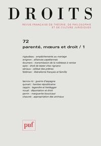 Parenté, moeurs et droit