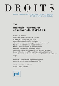 Monnaie, commerce, souveraineté et droit