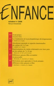 Enfance N° 58/4, Octobre 2006