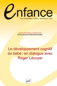 Enfance Volume 76 N° 4, 2024