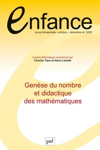 Genèse du nombre et didactique des mathématiques