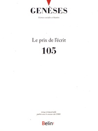 Yann Potin - Genèses N° 105 : Le prix de l'écrit.