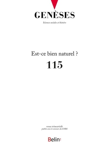 Benoît Trépied et Manuel Schotté - Genèses N° 115 : Est-ce bien naturel ?.