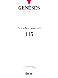 Benoît Trépied et Manuel Schotté - Genèses N° 115, juin 2019 : Est-ce bien naturel ?.