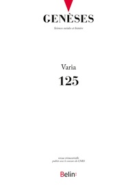  CNRS - Genèses N° 125 : Varia.