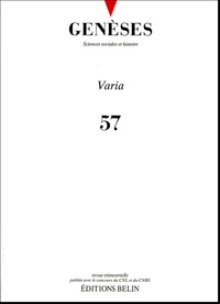 Vincent Chambarlhac et Gwenaële Rot - Genèses N° 57 : Varia.