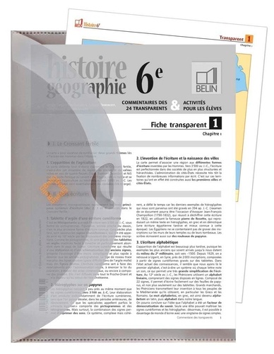 Eric Chaudron et Rémy Knafou - Histoire Géographie 6e - Transparents Edition 2004.