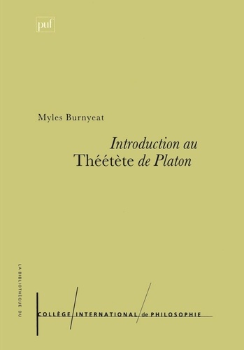 Myles Burnyeat - Introduction au "Théétète" de Platon.