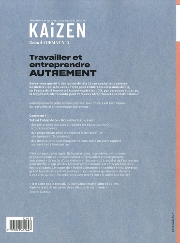 Kaizen N° 2 Hors-série Grand Format Travailler et entreprendre autrement