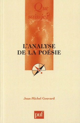 Jean-Michel Gouvard - L'analyse de la poésie.