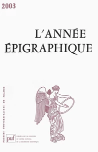 L'Année épigraphique 2003