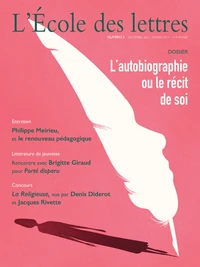 L'autobiographie ou le récit de soi