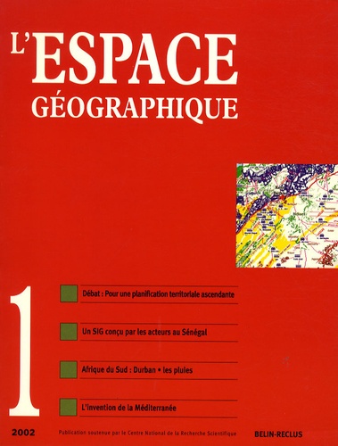 Patrick D'Aquino - L'espace géographique Tome 31 N° 1/2002 : .
