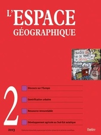  Belin - L'espace géographique Tome 42 N° 2/2013 : .