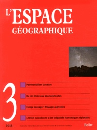 Christine Bouisset et Isabelle Degrémont - L'espace géographique Tome 42 N° 3, Juillet-août-septembre 2013 : .