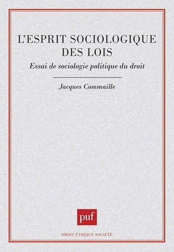 L'esprit sociologique des lois. Essai de sociologie politique du droit